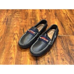 Atlanta Mocassin Black Moccasin Slip-On Penny Loafer Kids Shoes Size EU 32 US 1